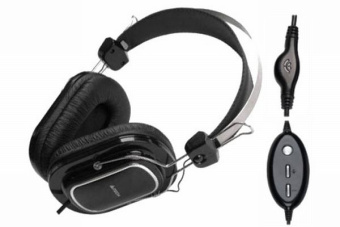 Наушники проводные A4Tech HS-50 (микрофон, 20 - 20 000 Гц, 97 дБ, 1.8м) черный
