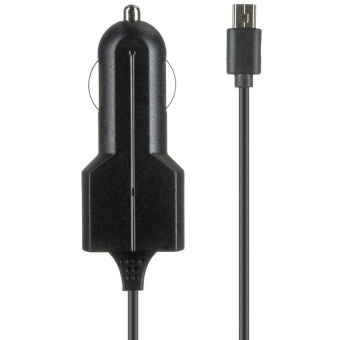 Автомобильное зарядное устройство Prime Line (1A, кабель microUSB, чёрный)