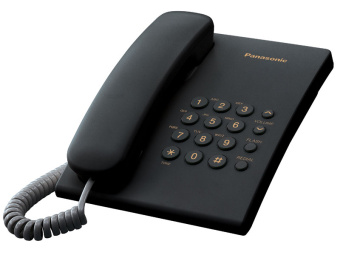 Телефон проводной Panasonic KX-TS 2350 RUB (черный)