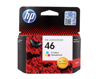 Картридж струйный HP 46 (CZ638AE) для HP DesignJet Ink Advantage 2020hc/2520hc, многоцветный