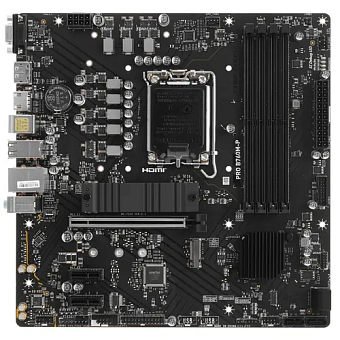 Материнская плата Socket-1700 MSI PRO B760M-P DDR5 (B760) 4xDDR5 HDMI DP VGA mATX