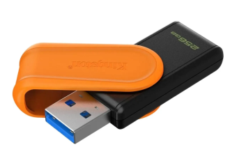 Флешка 256Gb Kingston DataTraveler Exodia S USB3.0, оранжевый/черный