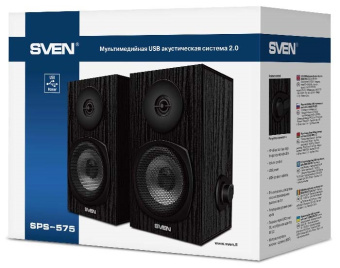 Акустическая система SVEN SPS-575 (2x3W) дерево, Black