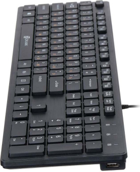 Клавиатура проводная Oklick 520M2U USB+HAB Black