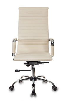 Кресло Бюрократ CH-883 (эко.кожа, крест. металл хром, до 120 кг) Слоновая кость