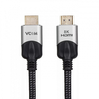 Кабель соединительный HDMI (m) < - > HDMI (m)  3.0м, ver 2.1, VCOM оплётка
