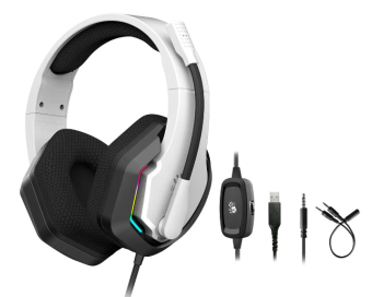 Наушники проводные A4Tech Bloody G260p 2м мониторные USB белый/черный