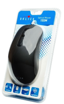Мышь проводная Оклик 155M серебристый
