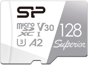 Карта памяти microSD 128Gb Silicon Power Superior A1 UHS-I U3 microSDXC CLASS 10 + адаптер SD