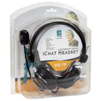 Наушники проводные A4Tech HS-7P (микрофон, 20 - 20 000 Гц, 97 дБ, 2м) черный