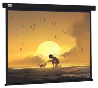 Экран для проектора Cactus 150x150см Wallscreen CS-PSW-150X150-BK 1:1 настенно-потолочный рулонный черный
