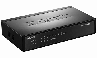 Коммутатор 8 port D-Link DES-1008P/C1A 100 Мбит/сек 4*PoE