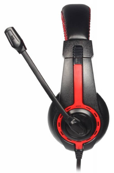 Наушники проводные Oklick HS-L200 (мониторные, 20-20 000 Гц, 105дБ, 2м) black-red
