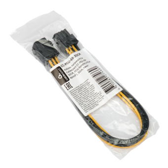 Кабель-удлинитель 6pin PCI-E (m) --> 8pin PCI-E (f) 30см, Cablexpert CC-PSU-68-30CM