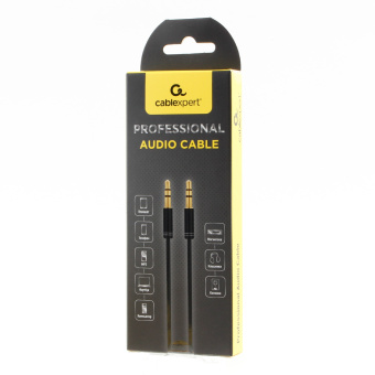 Кабель аудио-видео 3.5Jack (m) < - > 3.5Jack (m)  2.0м, Cablexpert, блистер, черный