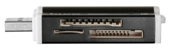 Внешний картридер USB2.0 Buro BU-CR-3101 microSD/SD/MS/M2/MS PRO/MS DUO, черный