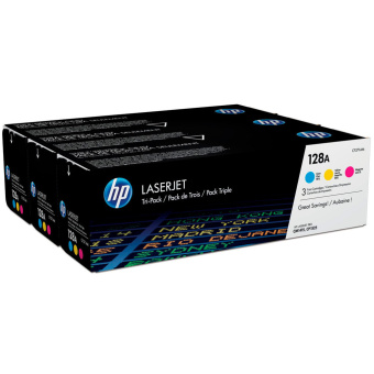 Картридж лазерный HP 128A (CF371AM) для HP Pro CM1415/CP1525, 3 шт. комплект голубой, пурпурный, желтый