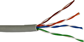 Кабель витая пара внутренний 4 пары UTP кат.5e (метражом) Bion