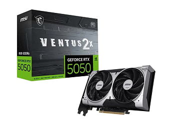 Видеокарта 8Gb MSI RTX 5050 8G VENTUS 2X OC (RTX5050) GDDR6 128-bit HDMI DP