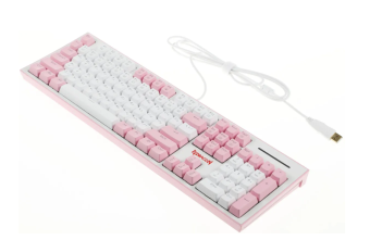 Клавиатура проводная Redragon Hades Games (механика, регулируемая белая подсветка, переключатели OUTEMU Brown) White Pink