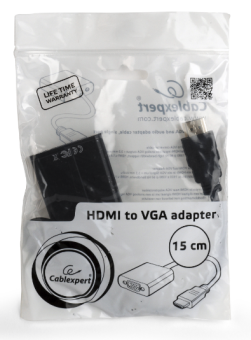 Кабель-переходник HDMI (m) < - > VGA (f), Cablexpert 15cm
