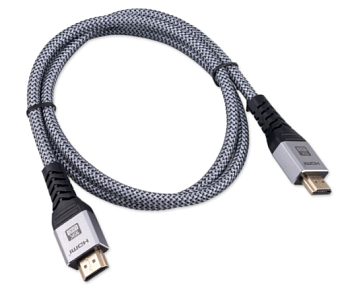 Кабель соединительный HDMI (m) < - > HDMI (m)  1.0м, ver 2.2, Cablexpert, экранированный, нейлон.оплетка  серый
