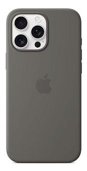 Чехол для смартфона Apple iPhone 16 Pro Max 6.9" - Silicone Case (Button, Magsafe), серый