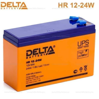 Аккумулятор для ИБП 12V,  6.0Ah, DELTA HR 12-24 W