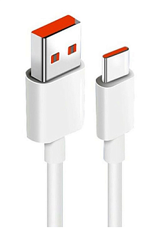 Кабель USB-A < - > USB-C, 1.0м, Xiaomi 6A Cable White