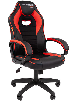 Кресло Chairman Game 16 (экокожа, механизм качания) Черно-красный