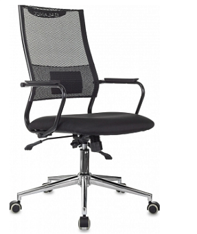 Кресло Бюрократ CH Balance-LUX Neo Black (сетка/ткань, крестов. металл хром  ,  до 150 кг) Черный