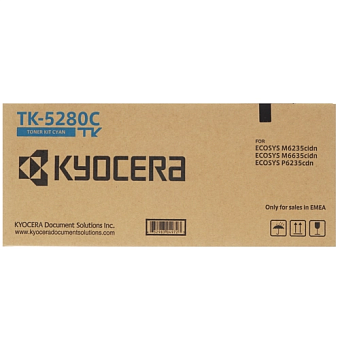 Картридж лазерный Kyocera TK-5280С для Ecosys P6235cdn/M6235cidn/M6635cidn, 11000 стр., синий