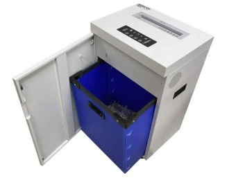 Уничтожитель бумаги Office Kit S535 3,8x40 белый (секр.P-4) фрагменты 35лист. 50лтр. скобы пл.карты CD