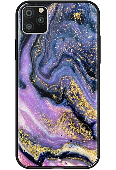Чехол для смартфона Apple iPhone 11 Pro 5.8" - Deppa Glass Case, фиолетовый агат