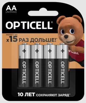 Элемент питания AA, 1.5V,  4шт, Opticell Professional LR6 (5052001)