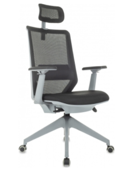 Кресло Бюрократ MC-G611NL-H черный Elastic-102 с подголов. крестов.4-луч. пластик пластик серый