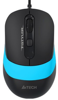 Мышь проводная A4Tech Fstyler FM10 1600dpi черный/синий