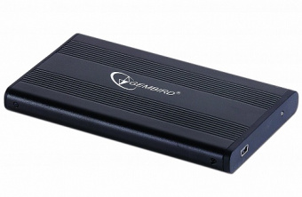 Внешний контейнер USB2.0 -> SATA 2.5", Gembird EE2-U2S-5 алюминий, чёрный