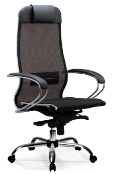 Кресло Samurai S-1.04 Infinity Easy Clean (Экокожа Infinity, механизм качания,  до 120 кг) Черный