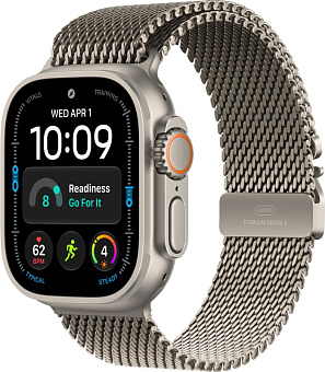 Смарт-часы Apple Watch Ultra 4 49mm Natural Titanium Milanese Loop