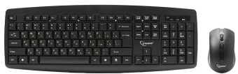 Комплект беспроводной (клавиатура+мышь) Gembird KBS-8000 Wireless USB Black