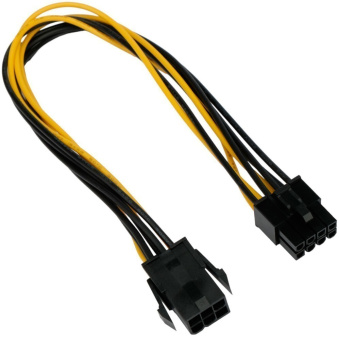 Кабель-удлинитель 6pin PCI-E (m) --> 8pin PCI-E (f) 30см, Cablexpert CC-PSU-68-30CM