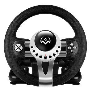 Руль SVEN GC-W700 (педали, вибро, скоба, лепестки, АКПП, D-pad, 12 кл, резин. вставки)
