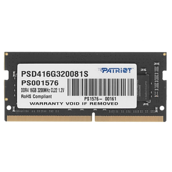 Модуль памяти SODIMM DDR4 16Gb PC4-25600 3200MHz Patriot