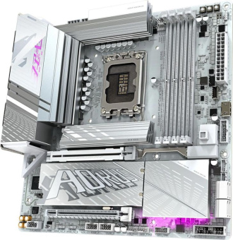 Материнская плата Socket-1851 Gigabyte Z890M AORUS ELITE WIFI7 ICE (Z890) 4*DDR5 DP USB-C mATX