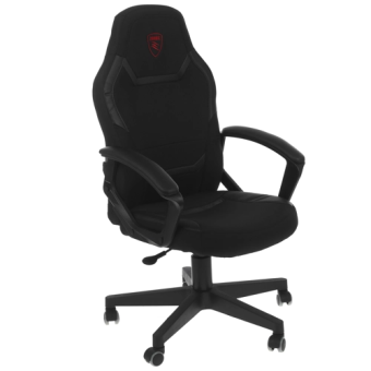 Кресло Zombie 10 (текстиль/эко.кожа, без мех. качания, крест. пластик, до 120 кг) Черный