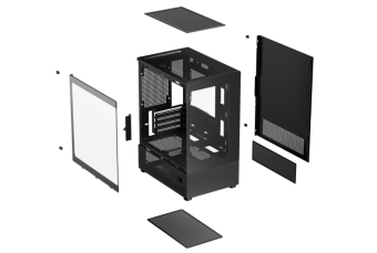 Корпус XASTRA Q300M 3ARGB mATX чёрный