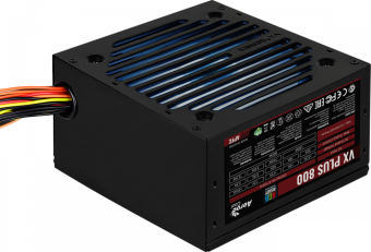 Блок питания .800W Aerocool VX Plus 800 RGB (120mm, 24+8pin, 4*8pin, 6*Sata, 4*Molex)