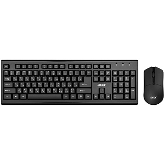 Комплект беспроводной (клавиатура+мышь) Acer OKR120 Wireless черный