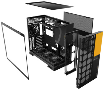 Корпус Geometric Future Model 5 Vent ATX чёрный/Yellow